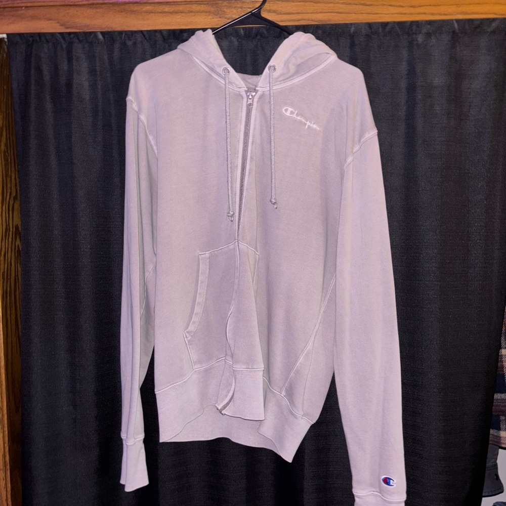 Champion Heather Gray Zip-Up Hoodie